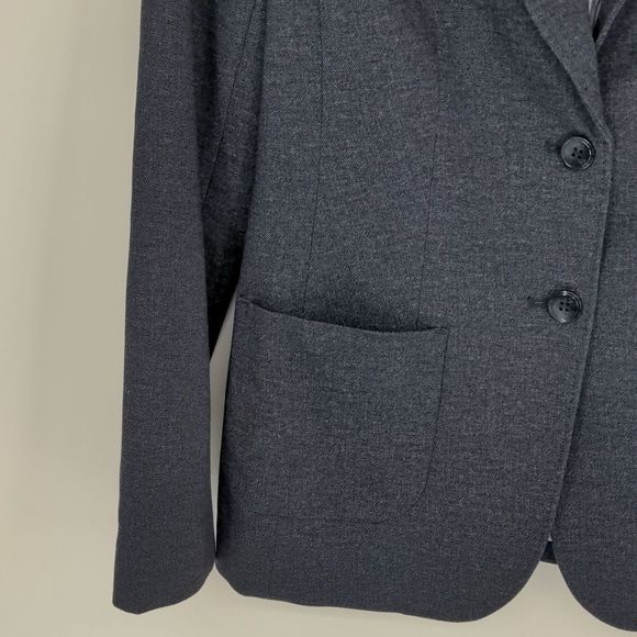 Talbots Women's Blue Twill Piqué Stretch Knit Aberdeen Blazer Jacket Size 4 - Picture 10 of 15